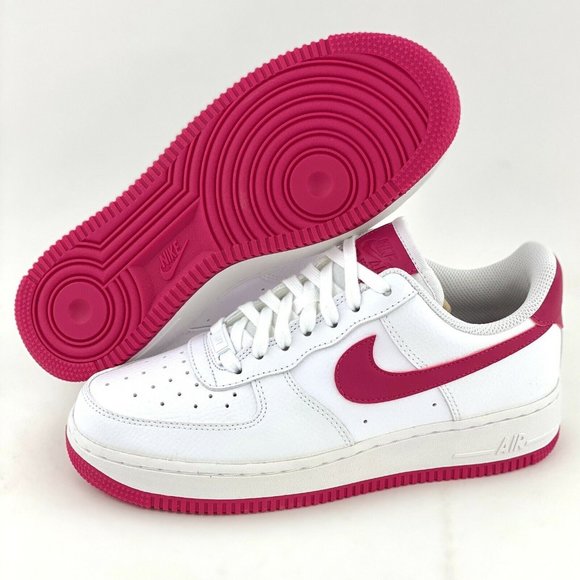 Nike Air Force 1 07 Wild Cherry White Women's Sneakers Shoes Pink Red - Picture 2 of 12